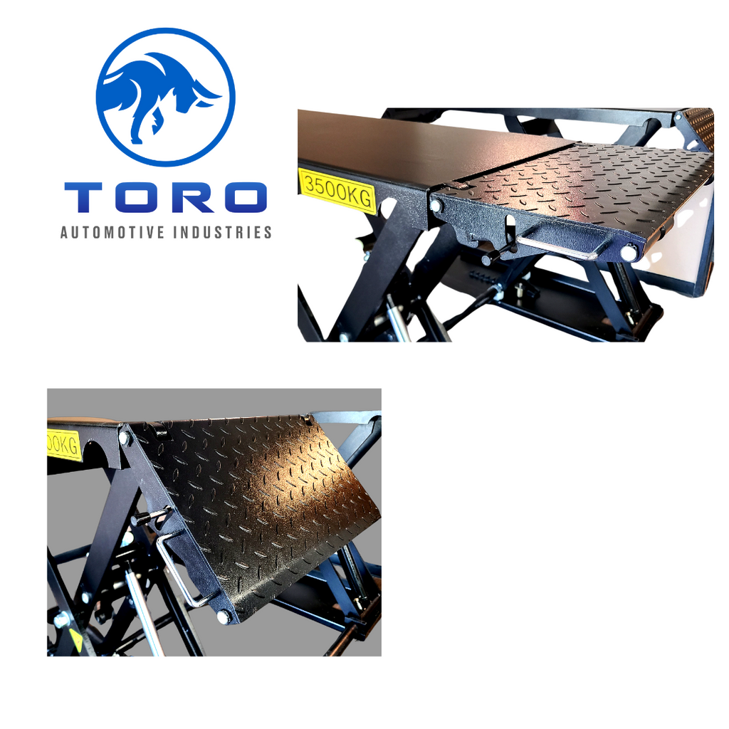 Commotion Upstairs - Lift Me Up 7インチ Mid Rise Open Bay Scissor Lift | Toro Auto Lifts